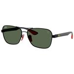 Ray Ban Sonnenbrille RB8336M Scuderia Ferrari Collection Matte Black Matte Dark Green Präsentation