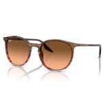 Ray Ban Sonnenbrille RB2204 Polished Striped Red Brown Gradient Black Pink Präsentation