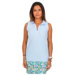 Chiberta Polohemde Amicie Sleeveless Bleu Clair Präsentation