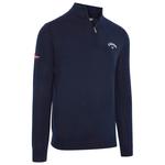 Callaway Golf Pullover 1/4 Blended Merino Sweater Navy Blue Präsentation