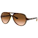 Ray Ban Sonnenbrille RB4125 Cats 5000 Classic Polished Light Havana Gradient Light Brown Präsentation