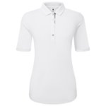 Footjoy Polohemde Half Sleeve Ruched Lisle White Präsentation