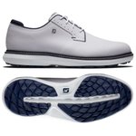 Footjoy Schuhe ohne Spikes Traditions Blucher White White Navy Präsentation