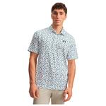 Under Armour Polo Playoff 3.0 Printed Polo White Blue Wind Midnight Navy Présentation