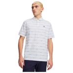 Under Armour Polohemde Drive Chill Printed Horizon Stripe White Blue Haze Präsentation