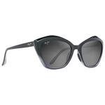 Maui Jim Lunettes de soleil Lotus Noir Brillant Gris Neutre Minéral SuperThin Présentation
