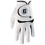 Footjoy Klassischer Lederhandschuh (einzeln) Junior Glove White Black Präsentation