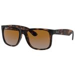Ray Ban Sonnenbrille RB4165 Justin Classic Matte Havana Brown Grey Polar Präsentation
