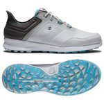 Footjoy Schuhe ohne Spikes Women's Stratos White Grey Blue Präsentation