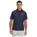 Under Armour Polohemde T2G Printed Polo Midnight Navy Halo Gray Präsentation