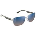 Maui Jim Lunettes de soleil Paikini Silver Mineral SuperThin Dual Mirror Blue Grey Présentation