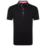 Footjoy Polohemde Star Geo Trim Pique Black Präsentation