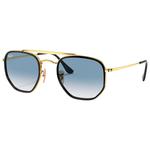 Ray Ban Sonnenbrille RB3648M Marshal II Polished Gold Gradient Light Blue Präsentation
