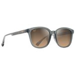 Maui Jim Sonnenbrille Ku'ikahi Asian Fit Gris Foncé Transparent Brillant Bronze Hcl Minéral Superthin Präsentation