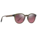 Maui Jim Sonnenbrille Hiehie Shiny Trans Green MauiRose Minéral Superthin Präsentation