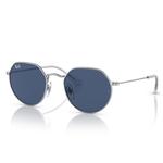 Ray Ban Sonnenbrille Jack Kids Polished Silver Dark Blue Präsentation