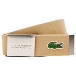 Lacoste Gürtel 40 Woven Strap Eclipse Nacre Amarena Präsentation