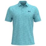 Under Armour Polohemde Playoff 3.0 Printed Polo Tropical Fescue Blue Haze Präsentation