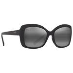 Maui Jim Sonnenbrille Orchid Shiny Black Neutral Grey Minéral Superthin Präsentation