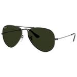 Ray Ban Sonnenbrille RB3025 Aviator Polished Gunmetal Green G-15 Präsentation