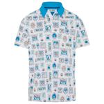 Original Penguin Polohemde Clubhouse Wall Of Fame Novelty Bright White Präsentation