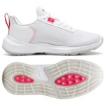 Puma Golf Chaussures sans spikes Fusion Crush Sport Jr White Garnet Rose Présentation