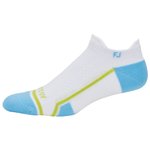 Footjoy Socken TECHD.R.Y Roll-Tab Women White Aqua Präsentation