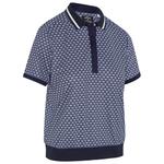 Callaway Golf Polo Scarf Geo Print Rib Collar Peacoat Présentation