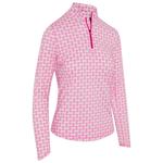 Callaway Golf Polo Deco Geo Sun Protection Fuchsia Purple Présentation