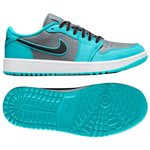 Nike Schuhe ohne Spikes Air Jordan 1 Low G Cool Grey Black Gamma Blue Präsentation