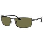 Ray Ban Sonnenbrille RB3498 Polished Black Green G-15 Polar Präsentation