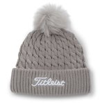 Titleist Mütze Cable Knit Pom Pom Light Grey Präsentation