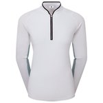 Footjoy Pullover 1/4 Zip Ls Sun Pro Shirt White Präsentation