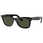 Ray Ban Sonnenbrille RB2140 Original Wayfarer Classic Polished Black Green G-15 Präsentation