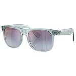 Ray Ban Sonnenbrille RB9069S Justin Kids Polished Translucide Blue Pink Gradient Blue Grey Mirror Präsentation