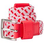 Footjoy Braided Belt Red White Pink Präsentation