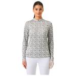 Daily Sports Pullover Dull Printed Ls Half Zip Neck Abstract Swirl Präsentation