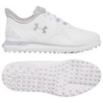 Under Armour Chaussures sans spikes W Drive Fade Spikeless White Distant Gray Metallic Silver Présentation