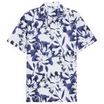 Puma Golf Polohemde Masters Broken Flower Polo White Glow Blue Crystal Präsentation
