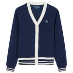 Lacoste Pullover Cardigan Windstopper Marine Farine Präsentation