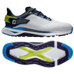Footjoy Schuhe ohne Spikes Pro SLX White Navy Blue Präsentation