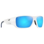 Maui Jim Sonnenbrille Keha Blanc Mat Bleu Hawaï Minéral SuperThin Präsentation