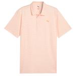 Puma Golf Polohemde Scallop LC Warm White Melon Glow Präsentation