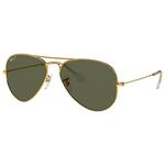 Ray Ban Sonnenbrille RB3025 Aviator Classic Polished Gold Green G-15 Polar Präsentation