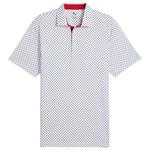 Puma Golf US Open Burgh Polo White Glow Deep Navy 