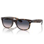 Ray Ban Sonnenbrille RB2132 New Wayfarer Classic Matte Havana Polar Blue Präsentation