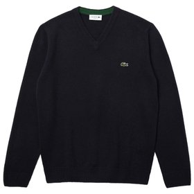 Pull Lacoste Tricot Noir Hiver 2024 Monsieurgolf