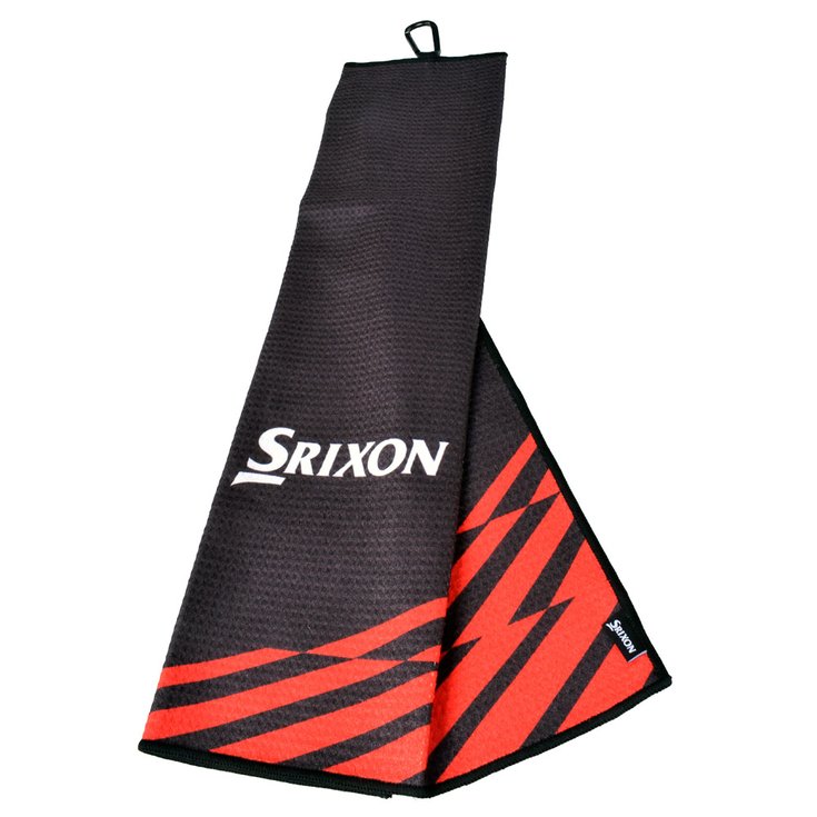Srixon Serviette Towel Trifold Black Red Présentation