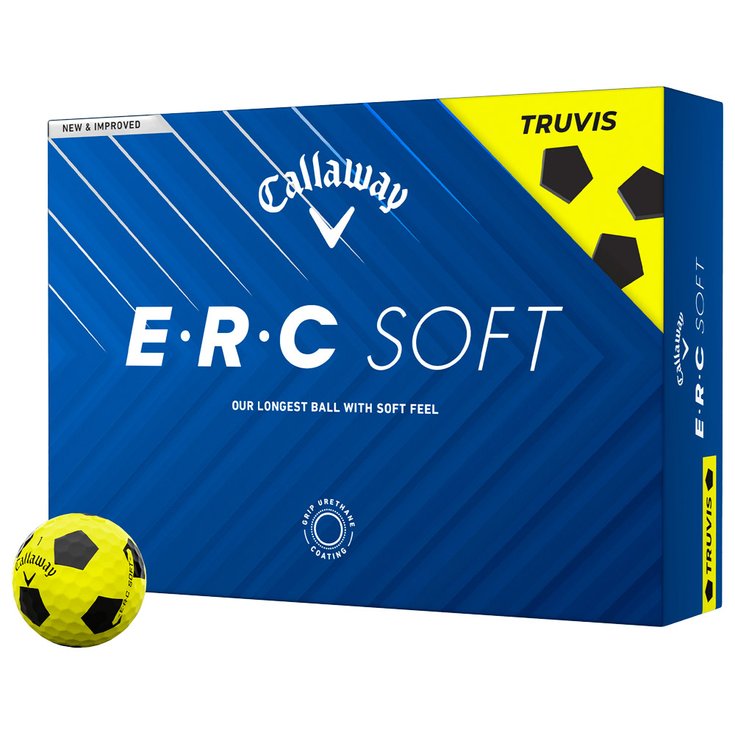Callaway Golf Neue Golfbälle ERC Soft Truvis Black Yellow Präsentation