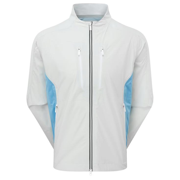 Footjoy Regenjacke Arcus Oyster Grey Mid Blue Präsentation